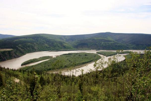 lo yukon river vicino Dawson city