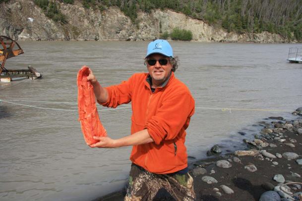 salmone rosso sul chitina river